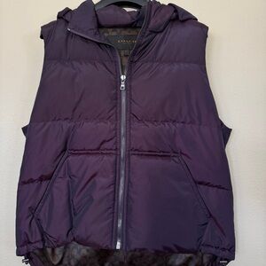 Coach Dark Purple Puffer Jacket